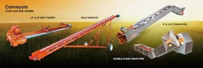 Chain Conveyors up to 150' long Belt conveyors run up 70' long Belt-chain reduction The rugged, yet simple (V-Belts and roller chain reduction) drive system has real pull with proven dependability...even for hard and heavy loads Valmetal conveyor troughs are constructed of heavy, durable 14 gauge galvanized steel, available in 2'6", 4', 5', 8' and 10' lengths.- Available on wheels for special applications.