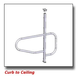 Curb to Ceiling Stall for Tie Stall Can be installed without breaking concrete