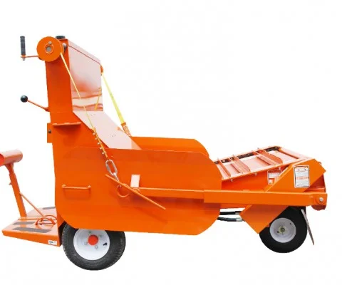Round Bale Feed Cart The round bale feed cart from Valmetal simplifies distribution of silage and dry hay. A winch equipped with two cables linked up to a set of telescopic arms safely loads the bale on the wagon (No ramp is needed). A silage bale of 48" X 48" (122 cm X122 cm) can be distributed in a surprisingly short period of time and without any effort.