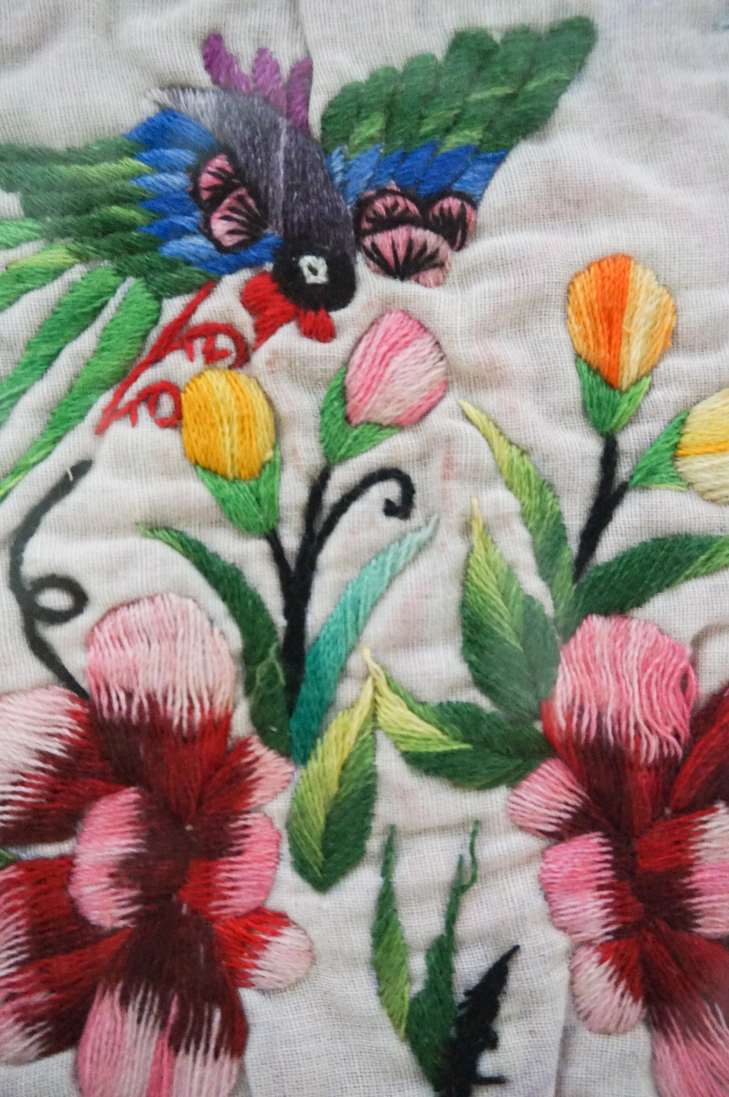 Bordado Hmong . Tejido enmarcado