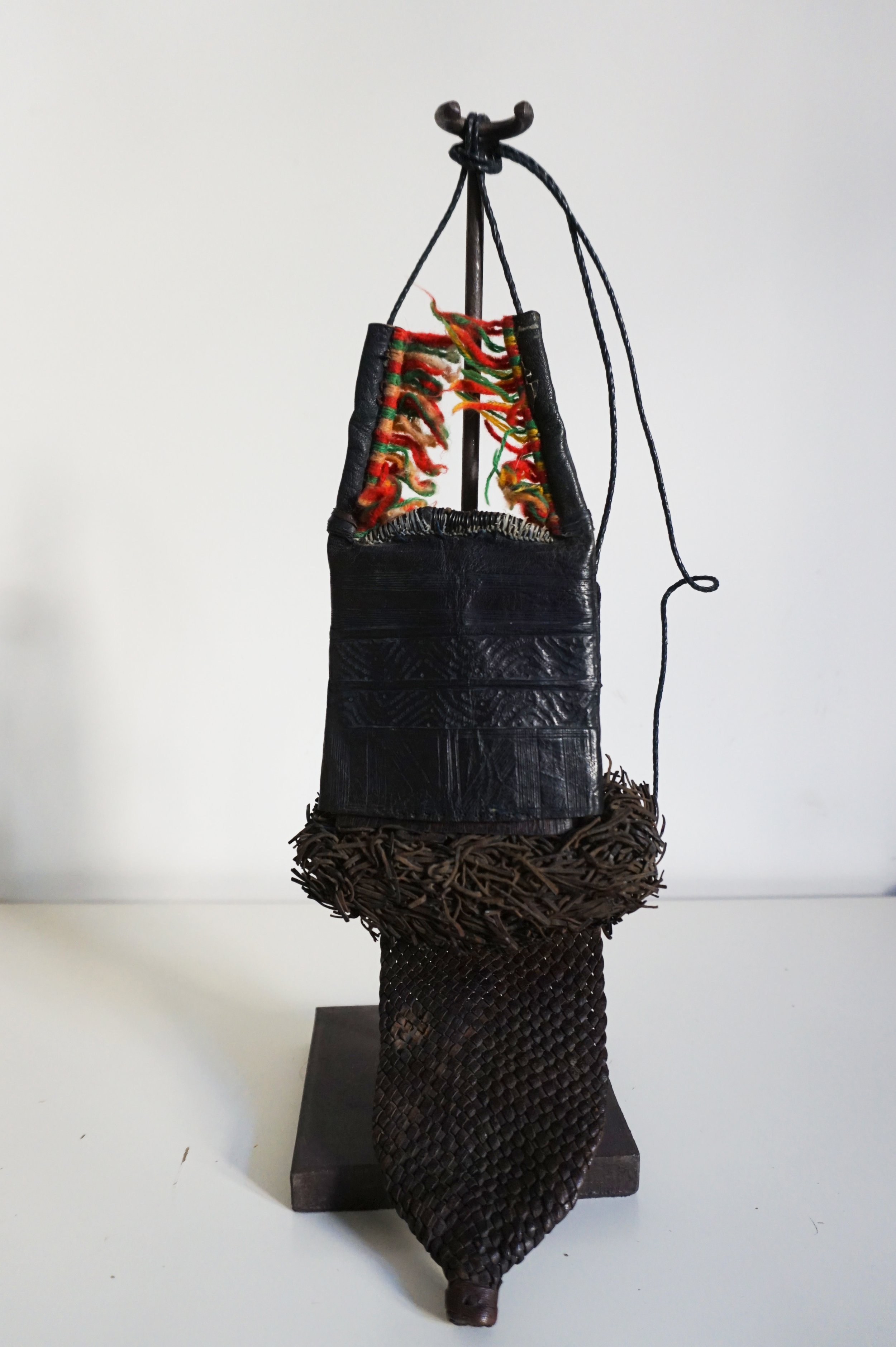 Bolso cuero Tuareg. Bolso antiguo Tuareg . Mauritania