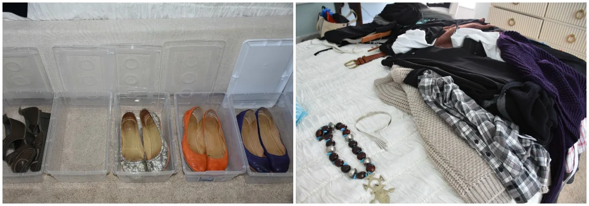 The calm before the storm of what is outfit making!