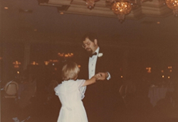 Dad and I dancing.