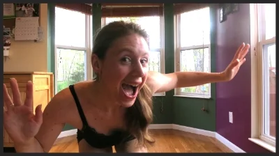 Crazy Faced Irena squeezing in a practice :) is proud of you!