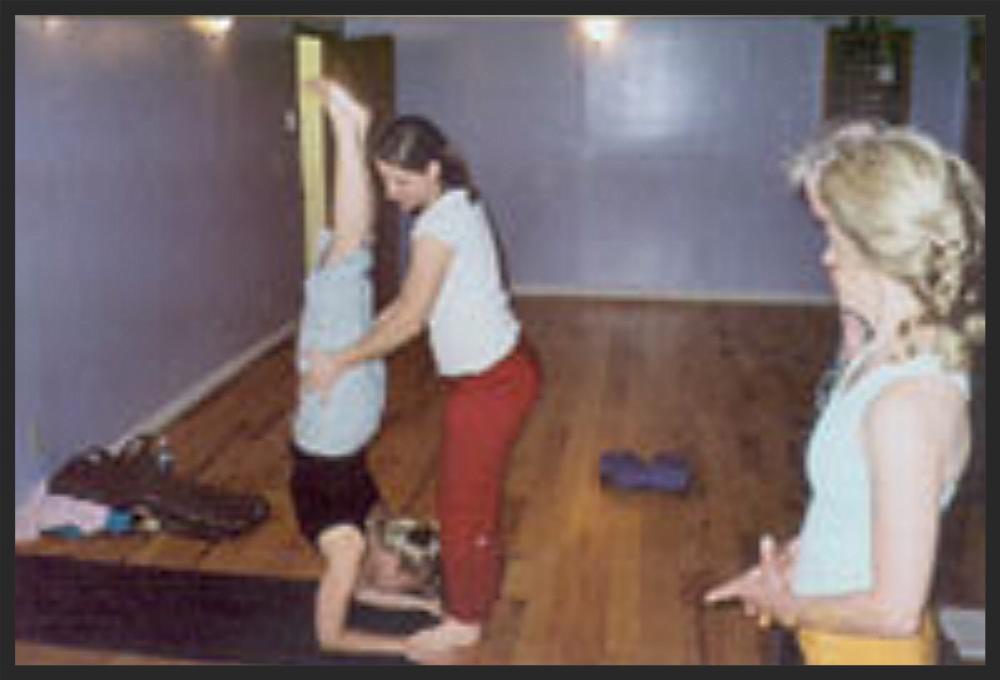 fall yoga irena assisting