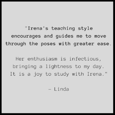testimonial irena yoga