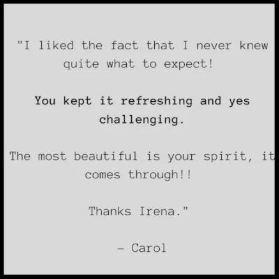 testimonial yoga irena