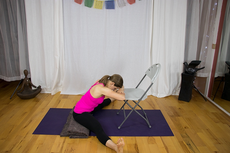 wide legged restorative with chair www.irenamiller.com yoga with irena