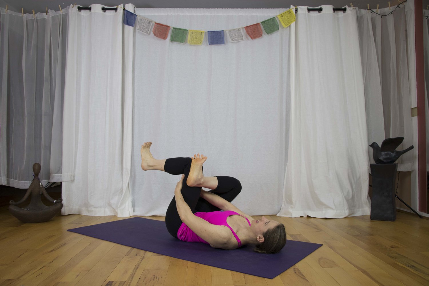 yoga for tight hips with irena miller. eye of needle/sucridasana www.irenamiller.com