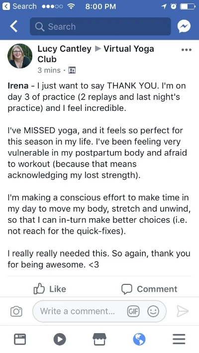 Live virtual yoga classes with Irena Miller www.irenamiller.com/yoga-club