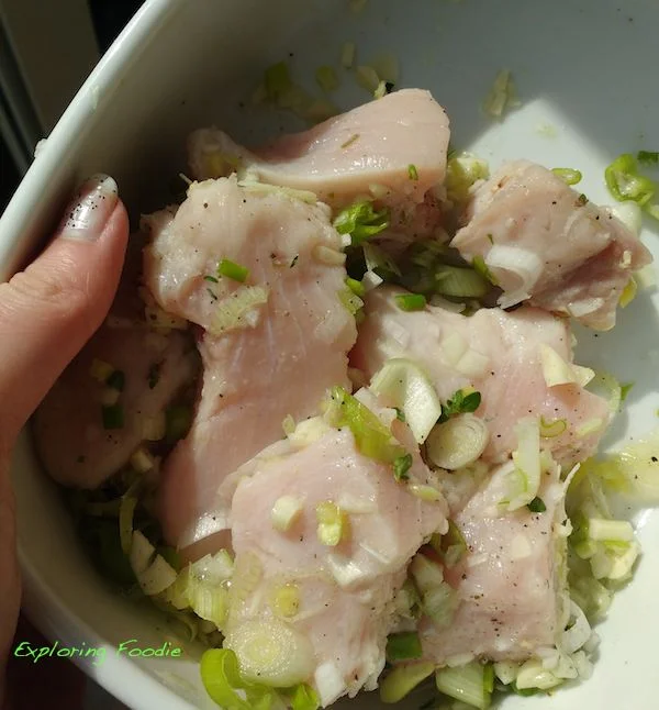 Fish in marinade (missing lime juice)