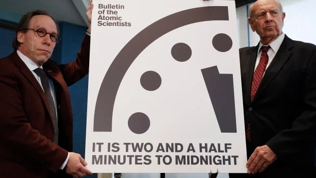 In January 2017 the Bulletin of Atomic Scientists moved civilisation a minute closer to extinction because one or two unreliable leaders had come to power.