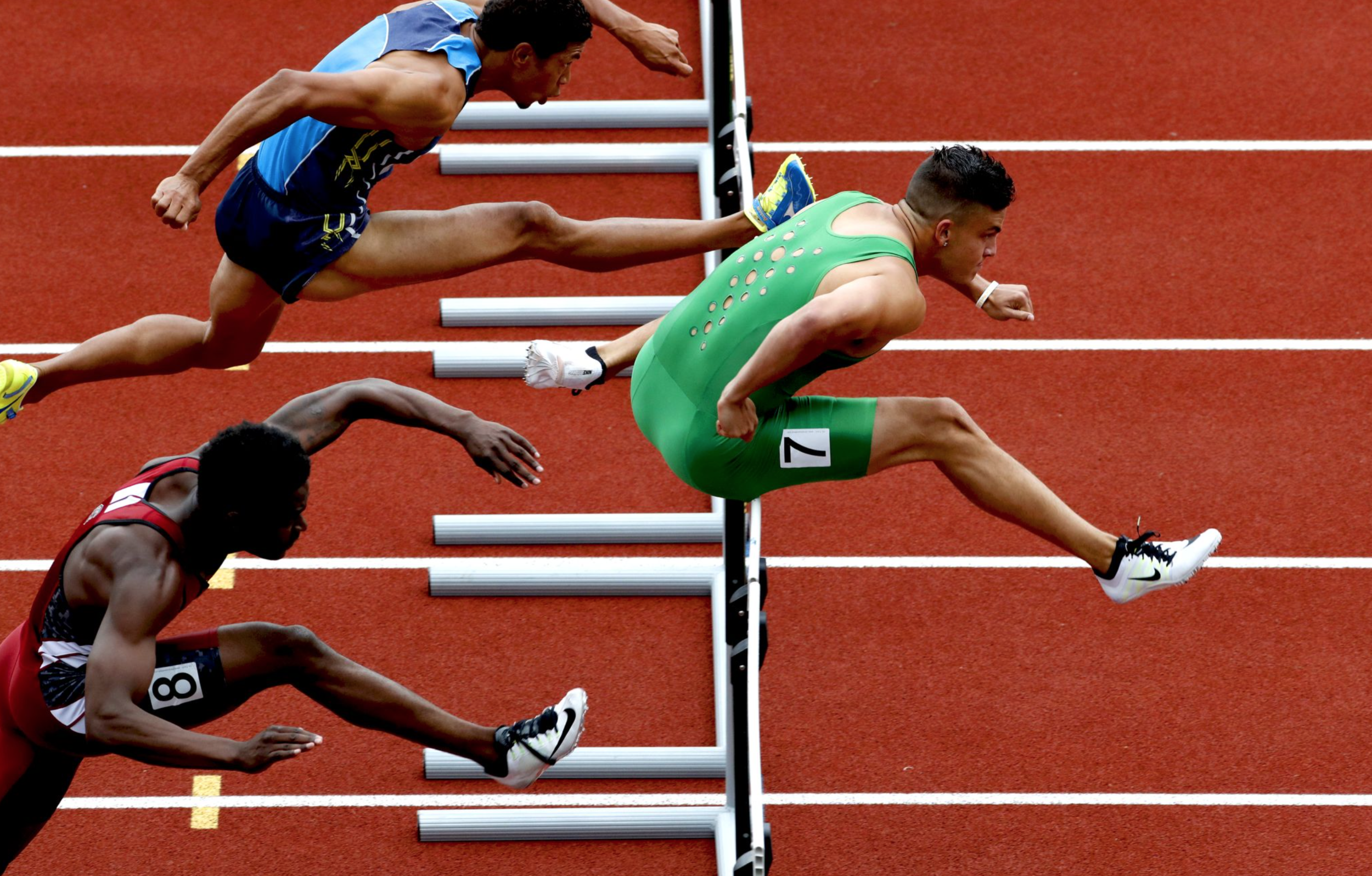 Oregon wide receiver Devon Allen qualified for the Olympics in the 110-meter hurdles. He won the NCAA championship in the event last month.