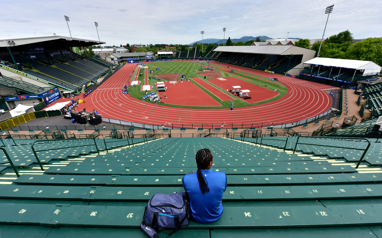 Merritt sits at Hayward Field in Eugene while Kelly Clarkson's song "Stronger'' plays over the speakers. "What doesn't kill you makes you stronger,'' the lyrics say. Those words could have been written about Merritt.
