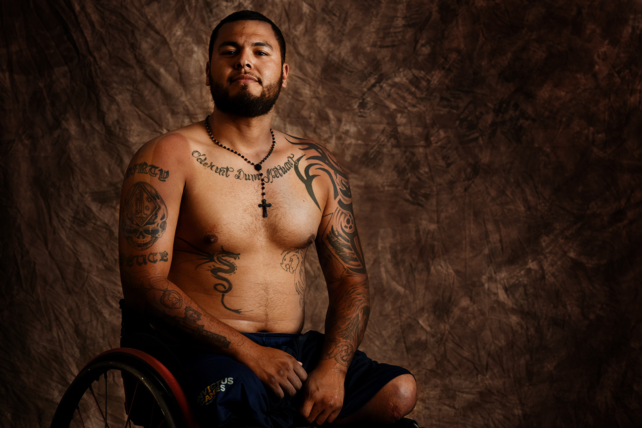 The 26-year-old Jorge Salazar, from Delano, California, served in the Marines, losing both his legs above the knees after stepping on an IED during deployment in Afghanistan. He recently told the Bakersfield Californian, "I want people to know that you should always keep pushing forward and never give up."