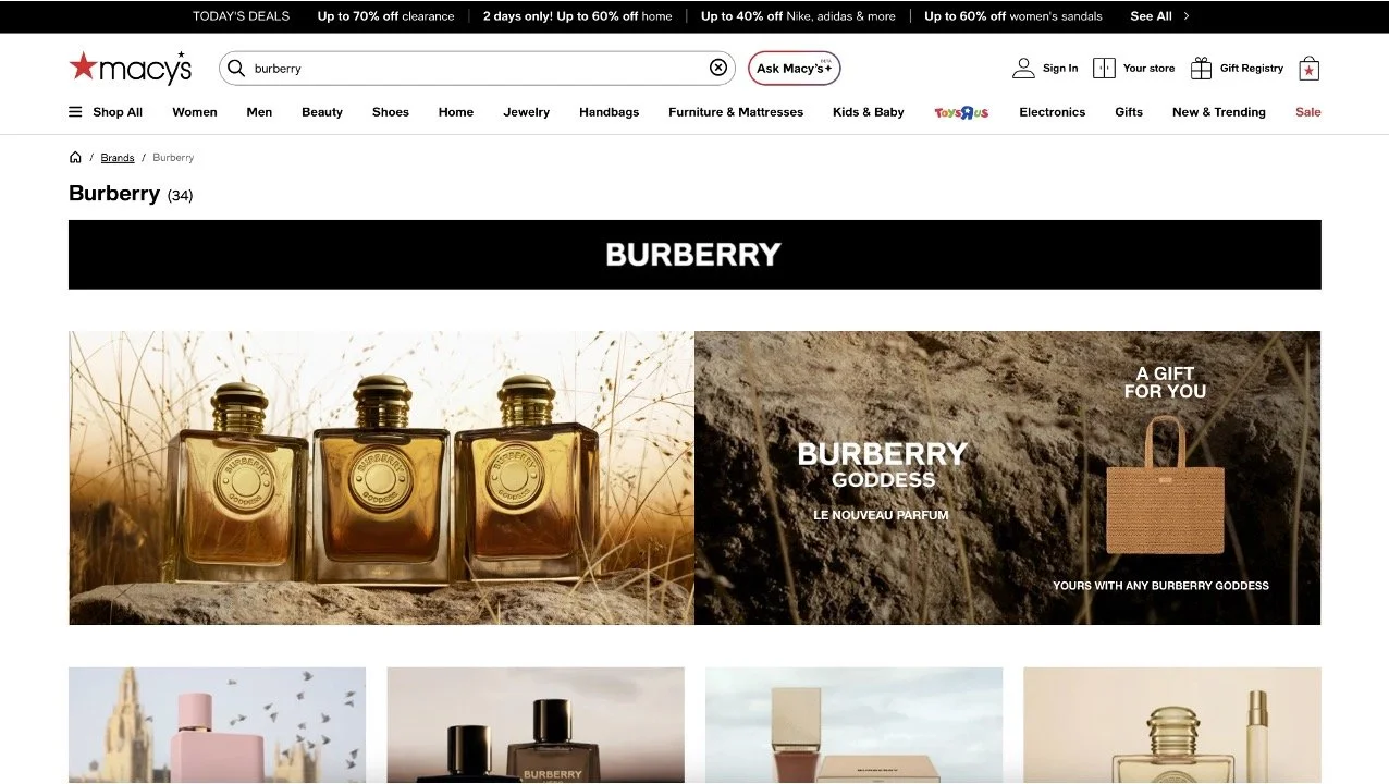 Burberry Goddess Macy's Gift-with-Purchase Campaign