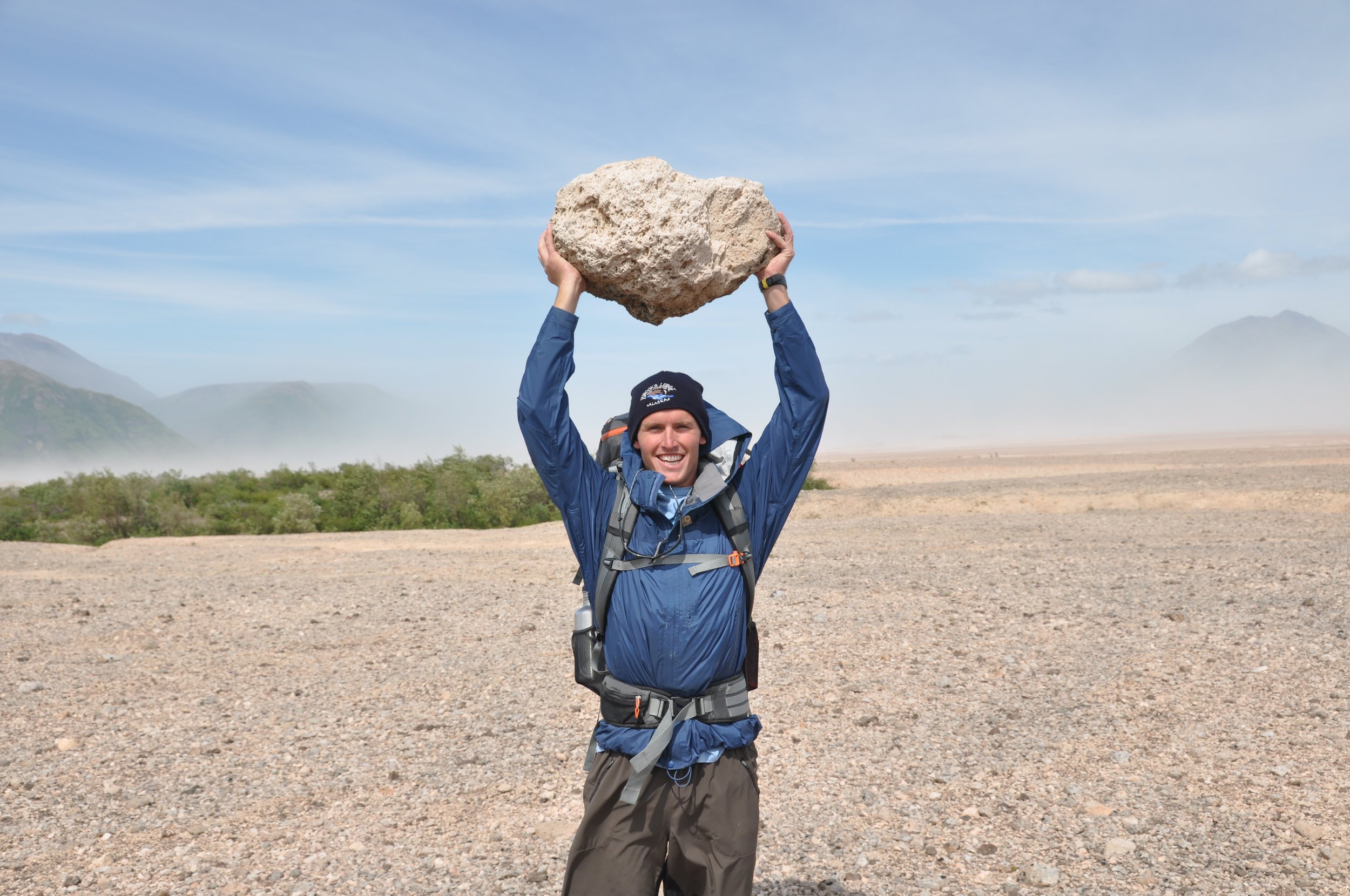 Kenny holding pumice.JPG