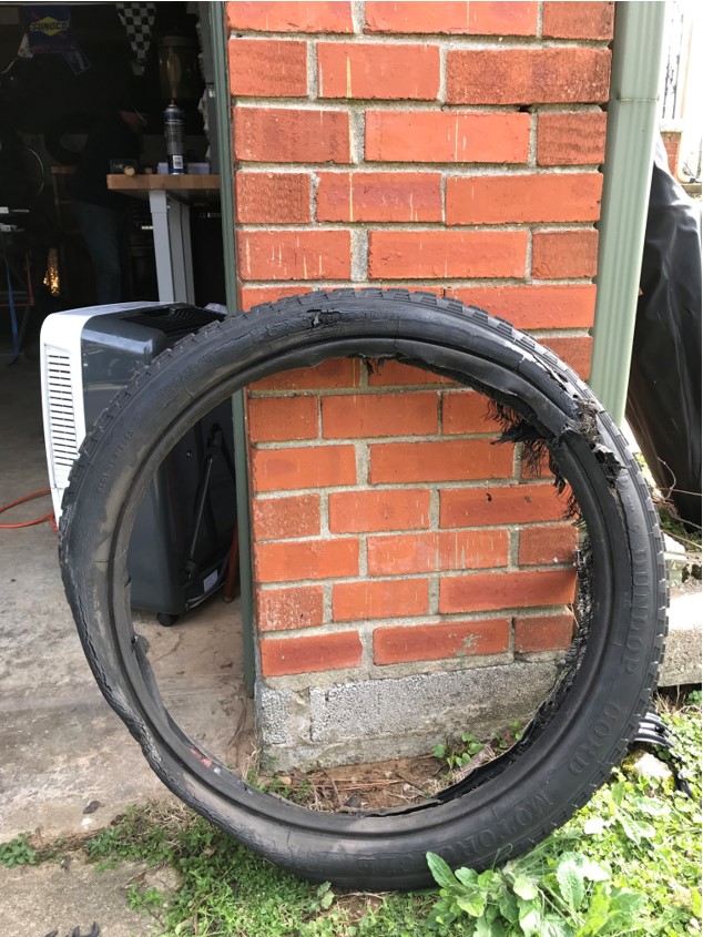 Sidecar Tire Removed