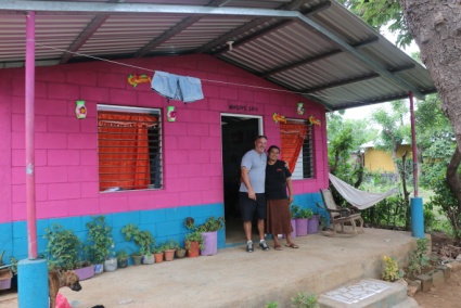 Habitat for Humanity built several houses in KM54 and Dulce got one of them!! Here Dulce and Greg are standing in front of her home. She is so proud!! We love to see God work in so many ways!