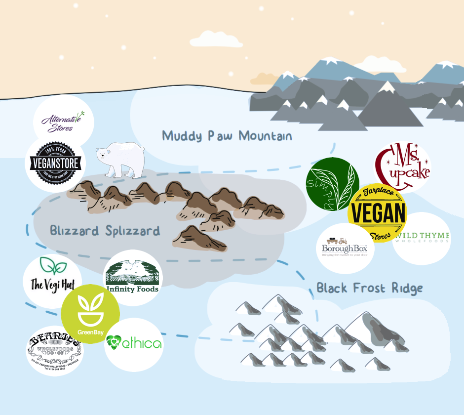 Looks like Nanook made a few stops on his way back from Muddy Paw Mountain.