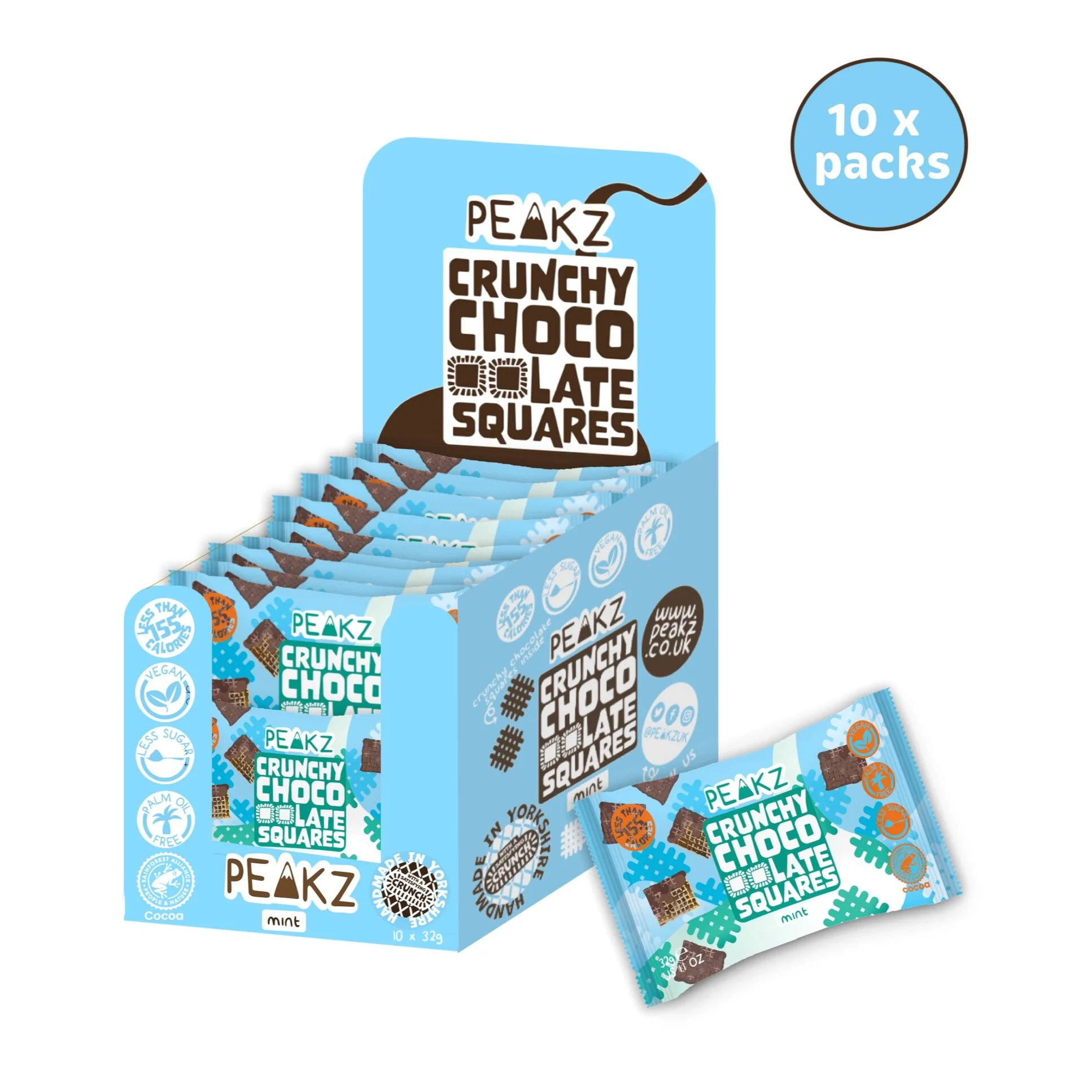 Mint Chocolate Squares Case (10 bags x 32g)