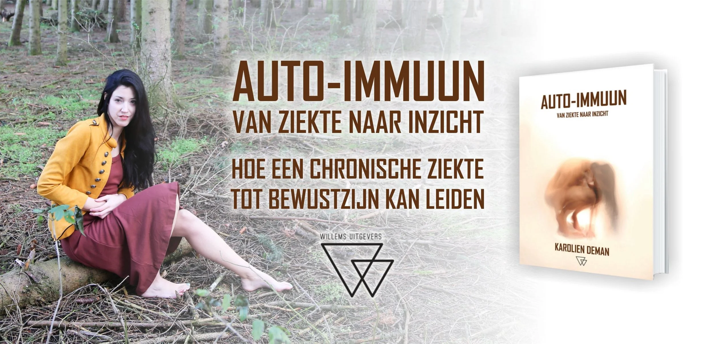 ‘Auto-Immuun, van ziekte naar inzicht’ gaat over hoe ik mezelf beter heb leren kennen dankzij een chronische ziekte. Langdurig ziek zijn heeft me veel doen inzien en de weg naar deze cruciale inzichten heb ik schriftelijk samengevat. ‘Auto-Immuun, van ziekte naar inzicht’ werd uitgegeven door Willems Uitgevers en kost 19,95€