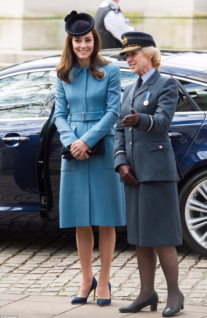 Air Cdre McCafferty greets HRH before being introduced to cadets