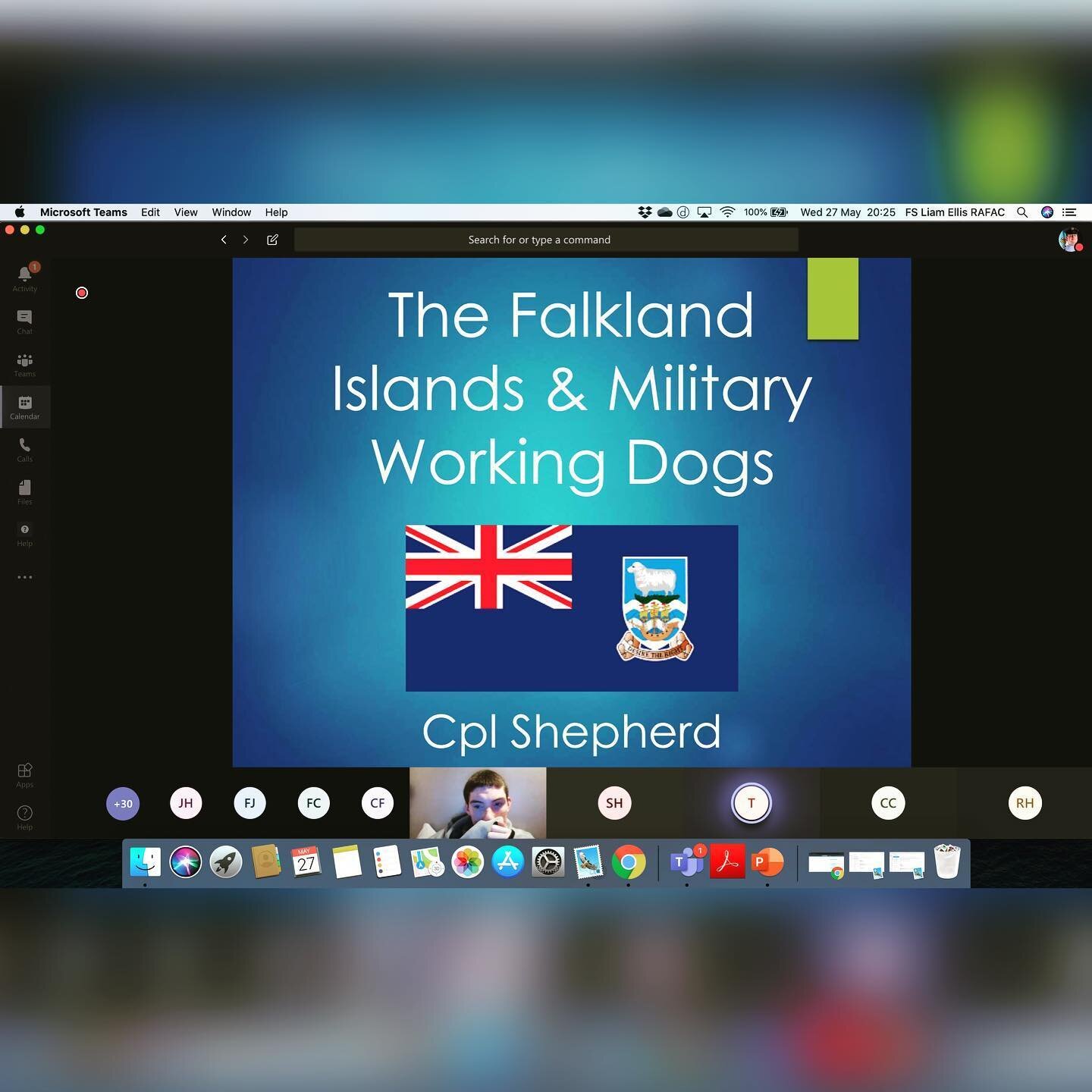 We were treated to an engaging chat from our Service Instructor - Cpl Shepherd - on Wednesday who told us all about his recent deployment to the Falkland Islands as an @RoyalAirForcePolice Dog Handler as well as a brief history of the Islands 🇫🇰 Th
