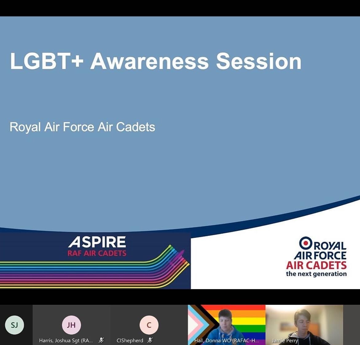Huge thanks to @rwo.ww and Cdt Sgt Perry of @kentaircadets for delivering this evening's LGBT+ Awareness Session - great to have you both for such a professionally delivered and informative workshop! 🏳️&zwj;🌈🎉

👀 The take-home message is &quot;do