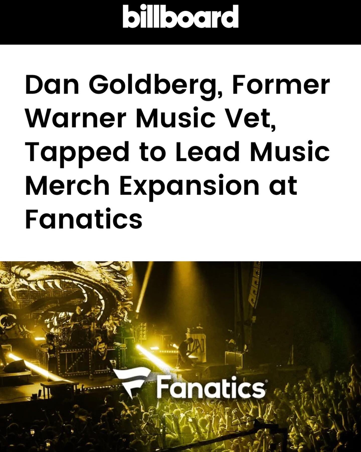 Some news.

After 12 years helping to build the most passionate and innovative merchandising, experiences and e-commerce global team in the music business, I made the hard decision to leave for an incredible opportunity at Fanatics, the global leader