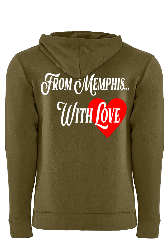 From Memphis With Love Hoodie - Military Green