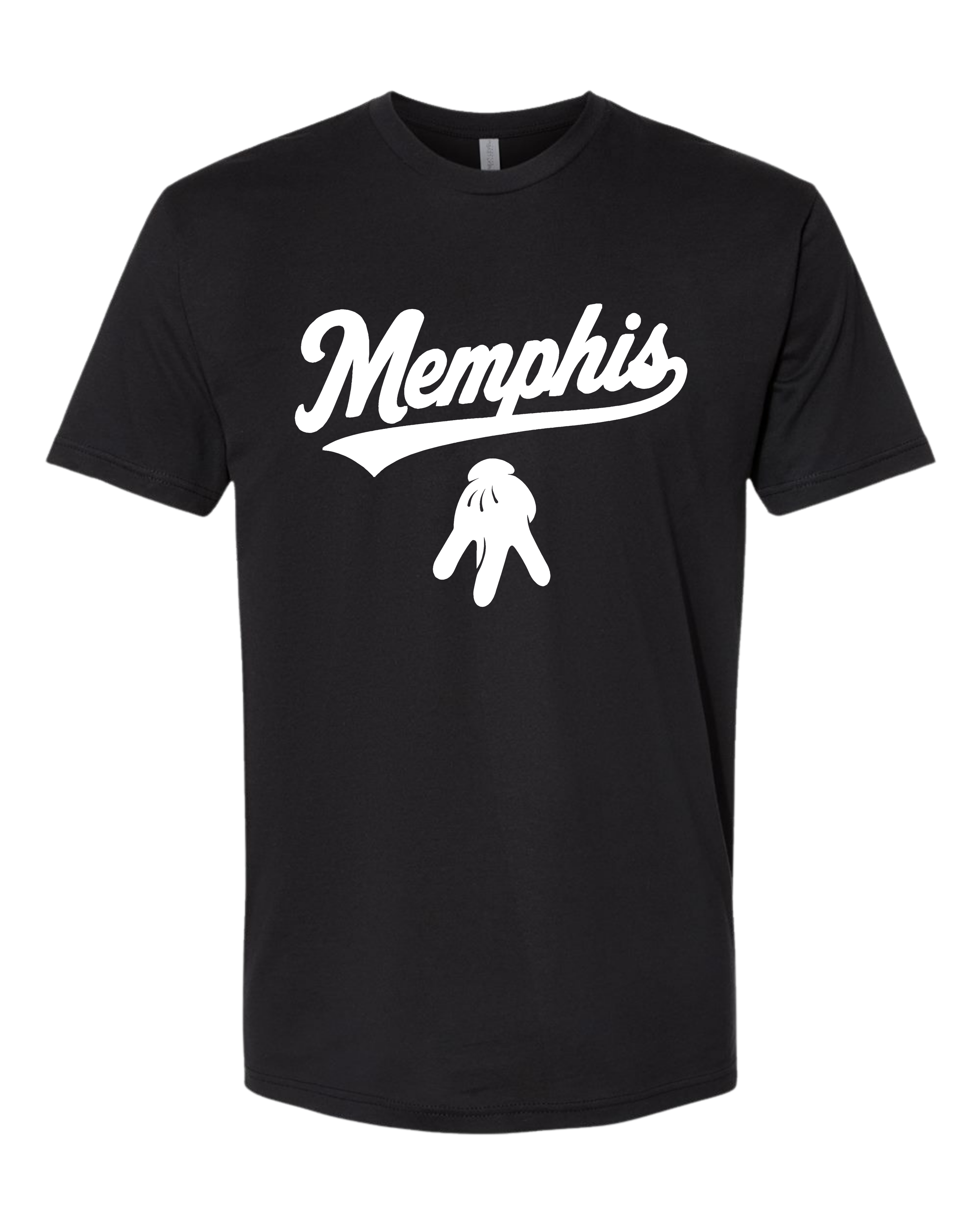 forever reppin black white tee front.png