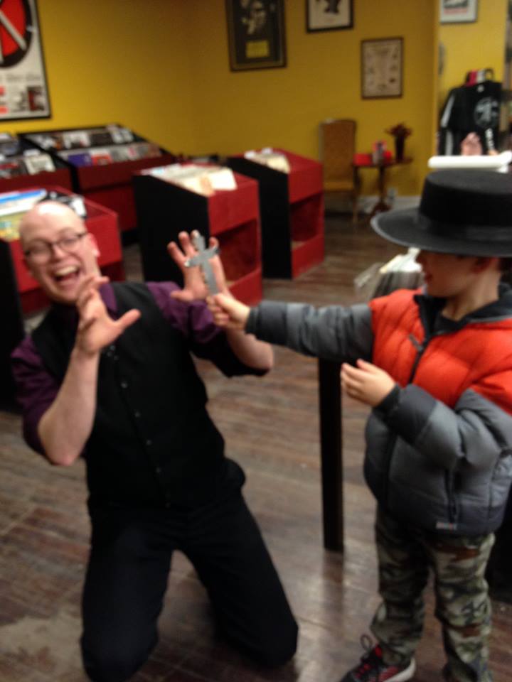 It's never too early to teach children how to defend themselves. He spent the next day testing his newborn brother for vampirism.