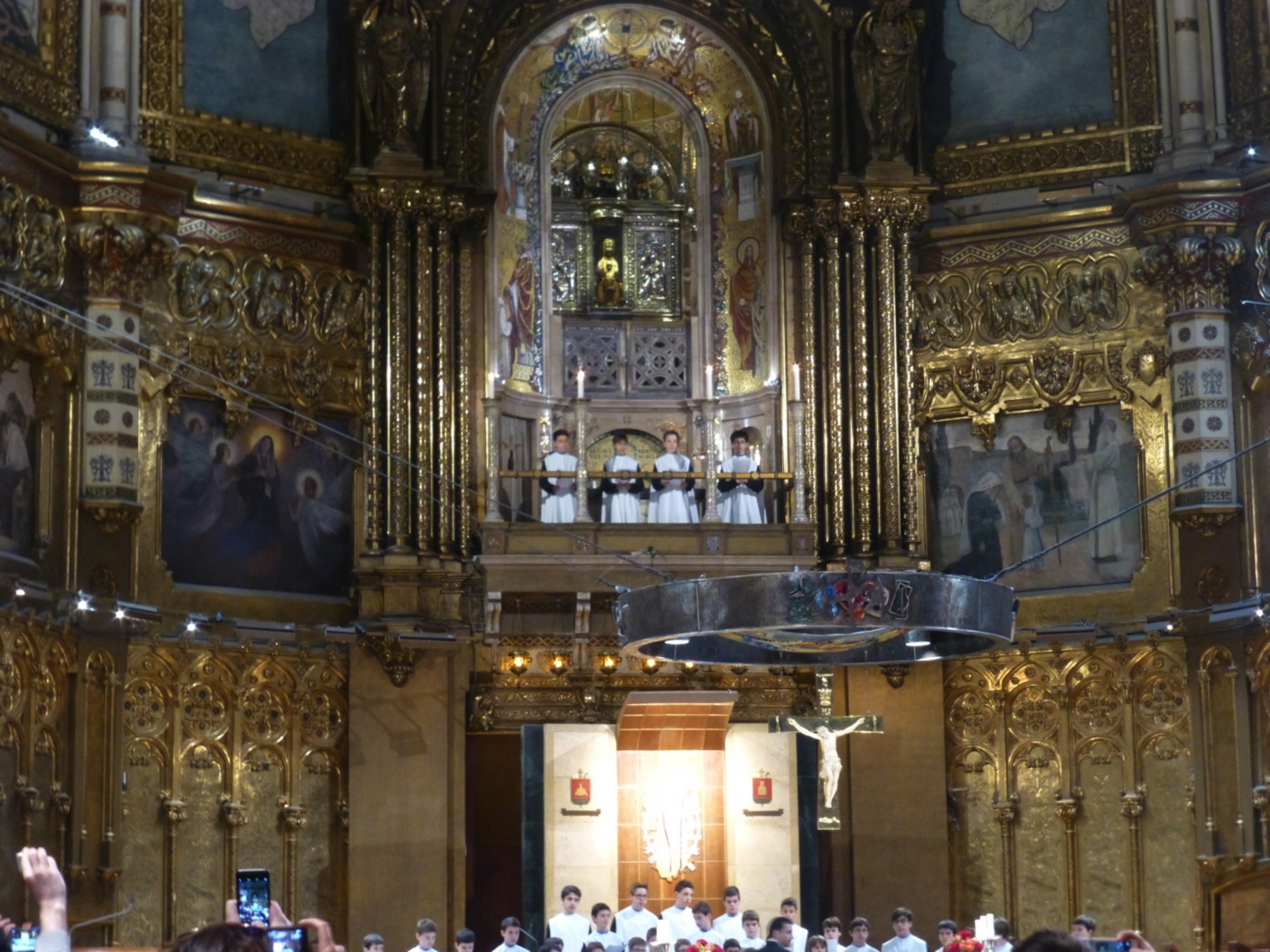 Partial photo of the choir. An oft visited replica of the Black Madonna is center overhead. Photo courtesy of Debra Rogers.