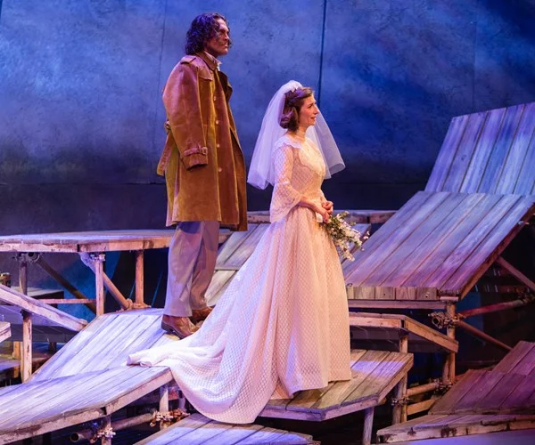 John Moore as Jan and Kiera Duffy as Bess. Photo by Dominic M. Mercier and courtesy of Opera Philadelphia.