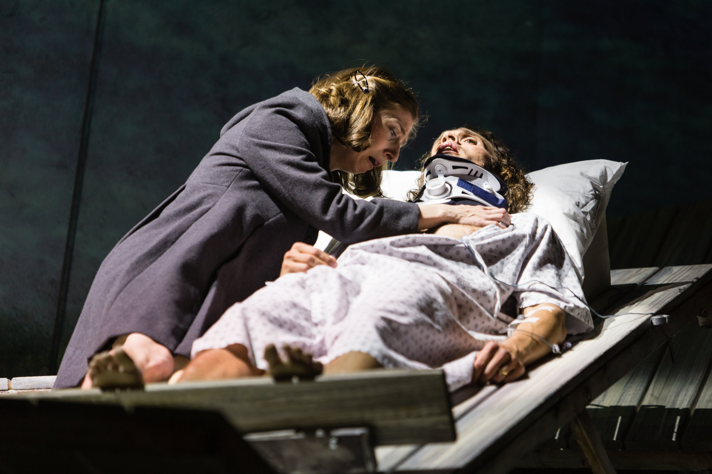 Kiera Duffy as Bess and John Moore as Jan. Photo by Dominic M. Mercier and courtesy of Opera Philadelphia.