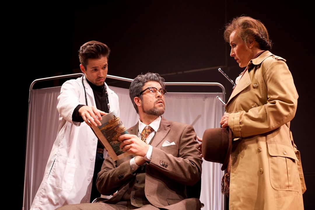 Ian McEuen as Dr. S, Jeffrey Beruan as Dr. P, and Emily Pulley as Mrs. P. Photo by Ryan Maxwell; courtesy of Urban Arias, 2016.