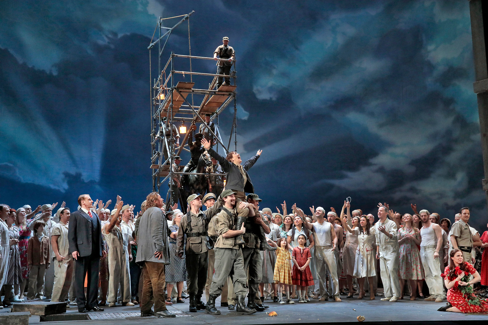 Final scene where Leonore is praised by all. Photo by Ken Howard; courtesy of the Metropolitan Opera.