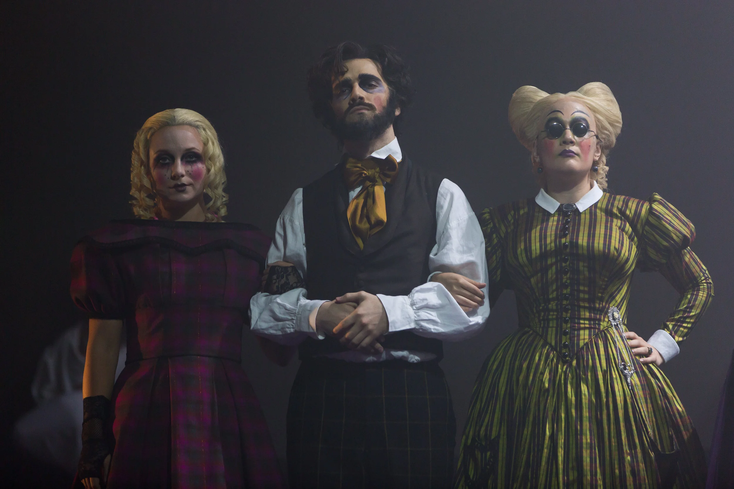 From The Juniper Tree : Madison Leonard, the daughter, Ben Edquist, the husband, and Annie Rosen, the stepmother.