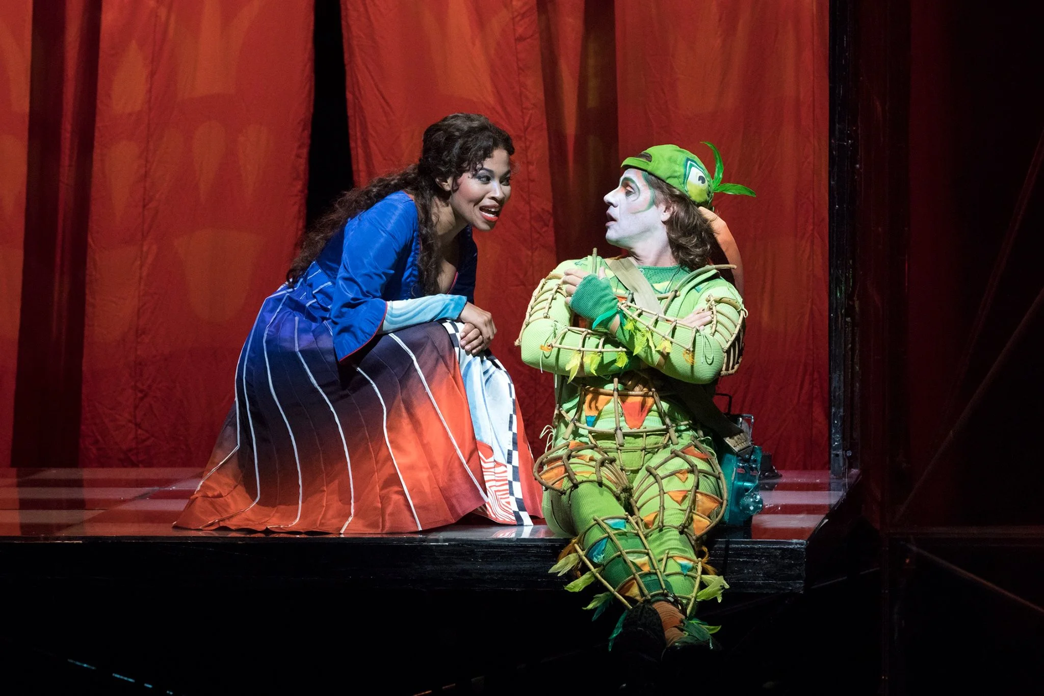 Golda Schult z as Pamina and Markus Werba as Papageno. Photo by Richard Termine; courtesy of the Metropolitan Opera.