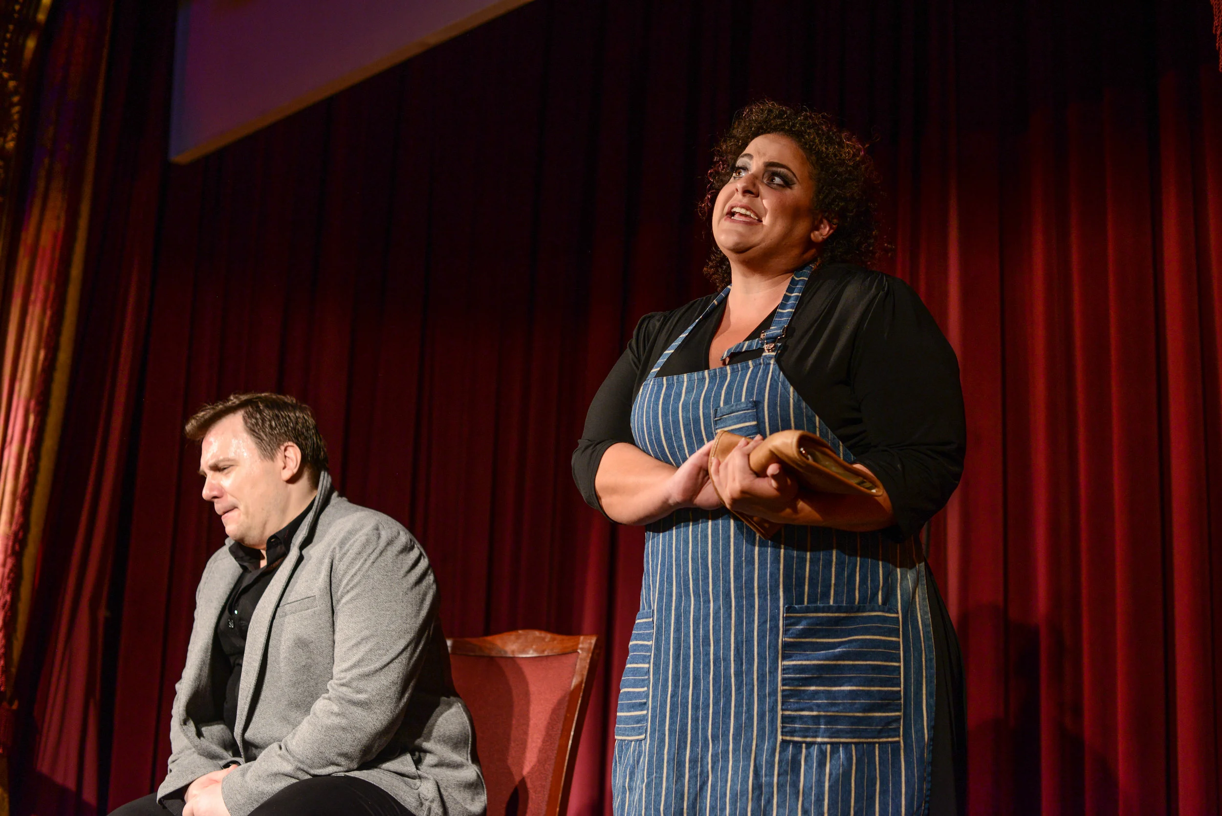 Ron Loyd as Sweeney Todd and Jenni Bank as Mrs. Lovett. Photo by Britt Olsen-Ecker; courtesy of Baltimore Concert Opera.
