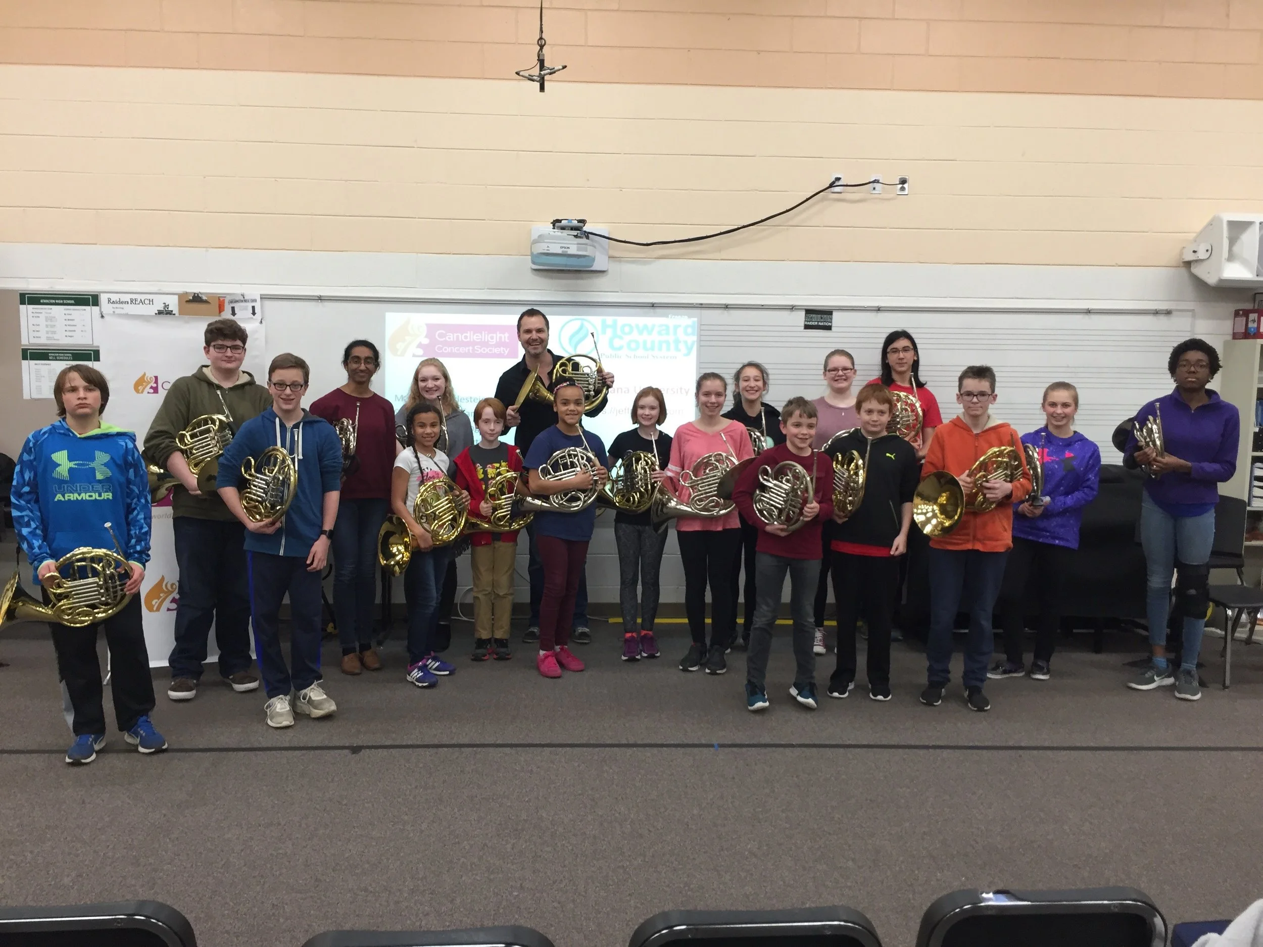 Group photo of the masterclass students. Photo by Ron Fedorzcak; courtesy of Candlelight Concert Society.