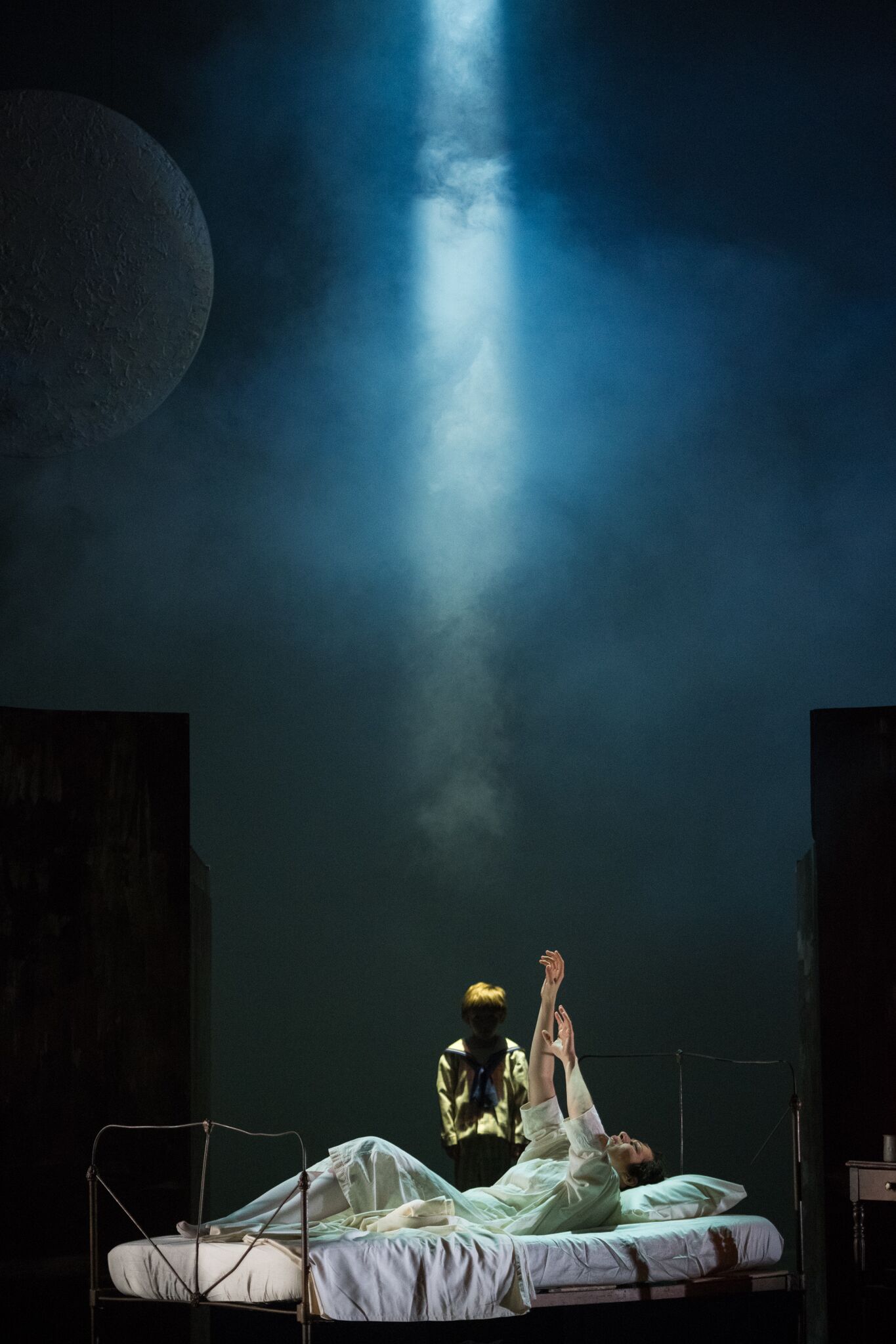 Sister Angelica (Eleni Calenos) and her son (Rex Cooke) in a non-speaking role. Photos by Moonloop Photography; courtesy of OperaDelaware.