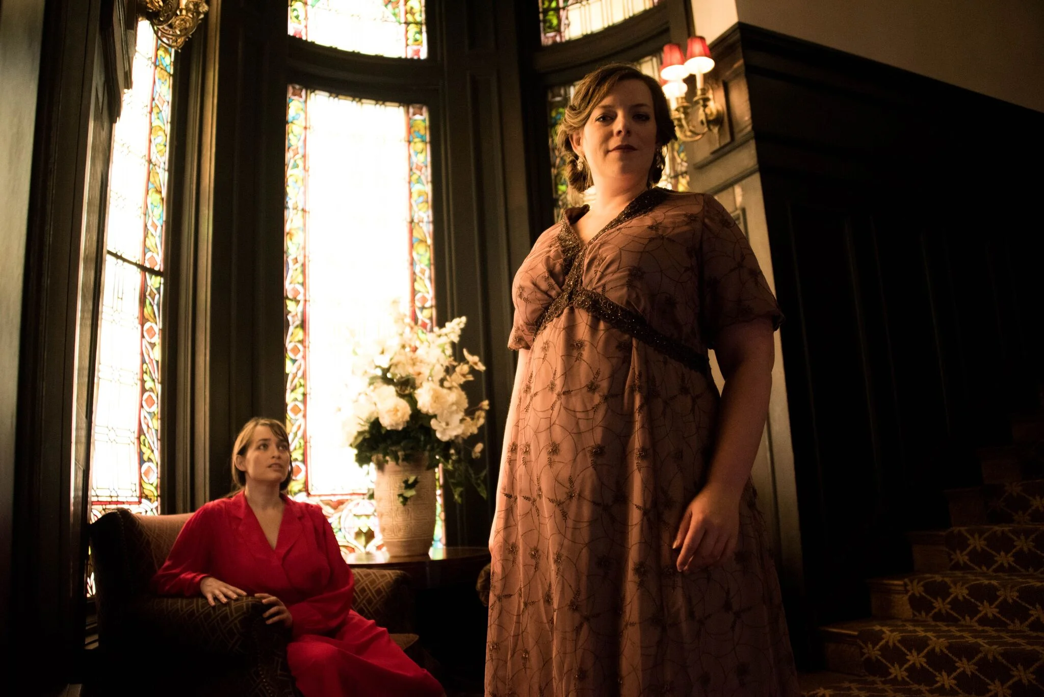Katie Manukyan as Zdenka and Melinda Whittington as Arabella in Arabella . Courtesy of Pittsburgh Festival Opera.