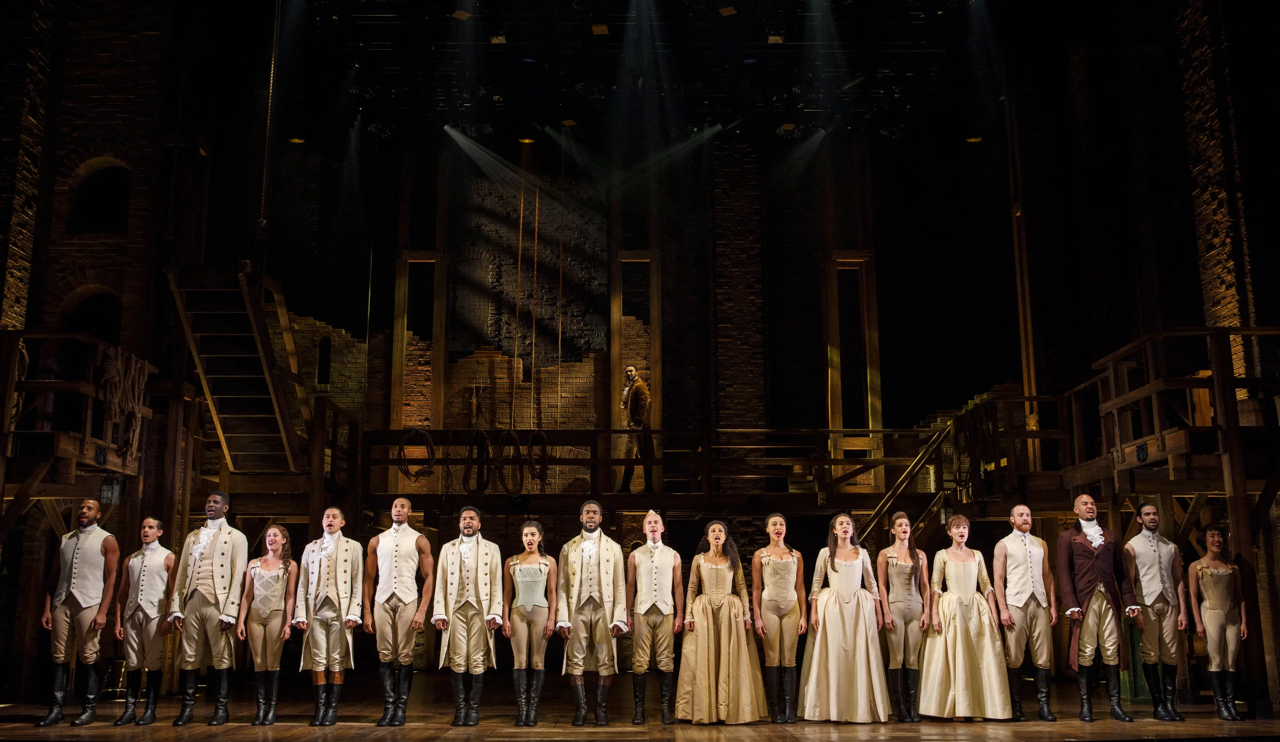 Company - HAMILTON National Tour. Photo by Joan Marcus; courtesy of the Kennedy Center.