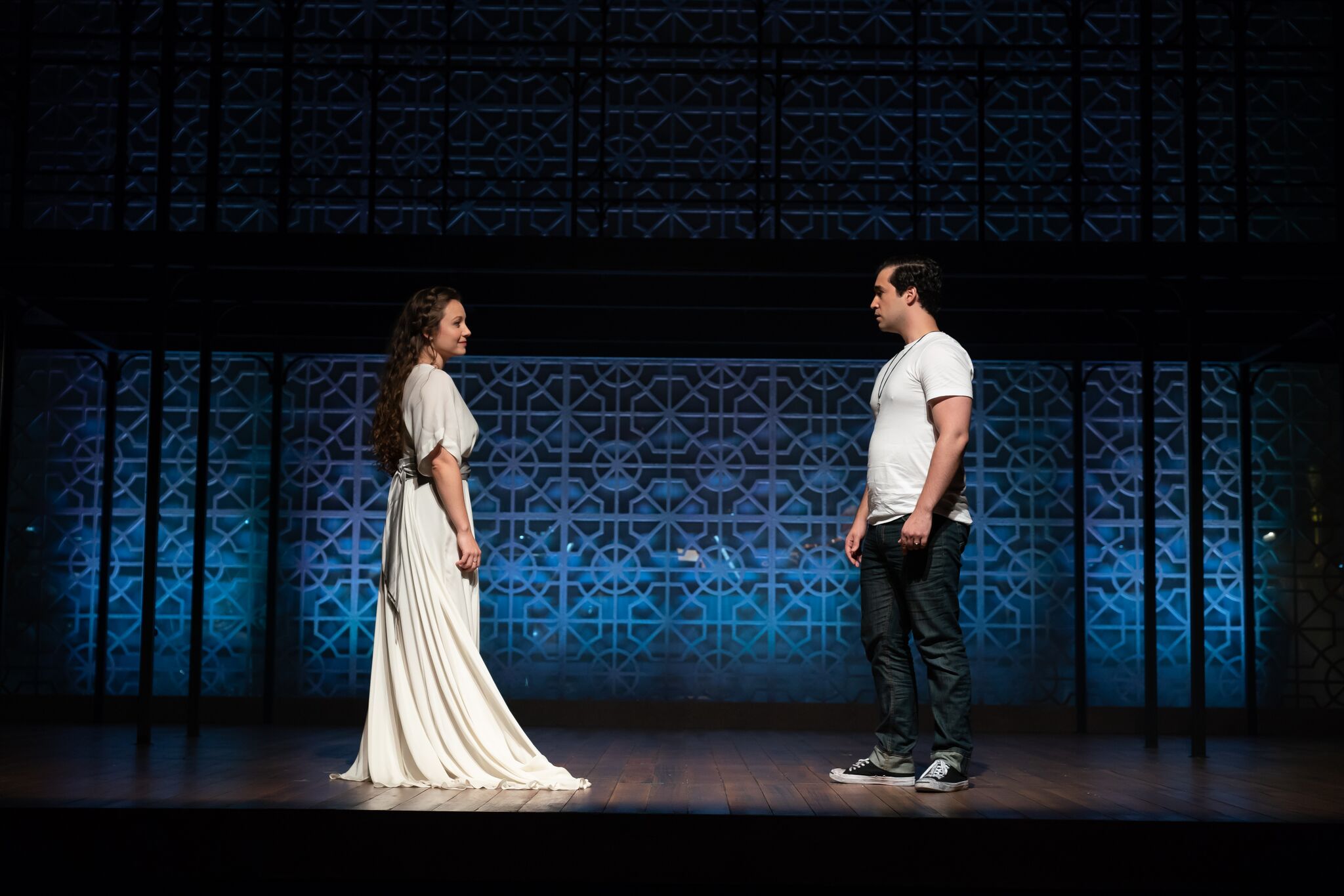 Madison Leonard as Juliette and Alexander McKissick as Romeo. Photo by Scott Suchman; courtesy of Wolf Trap Opera.
