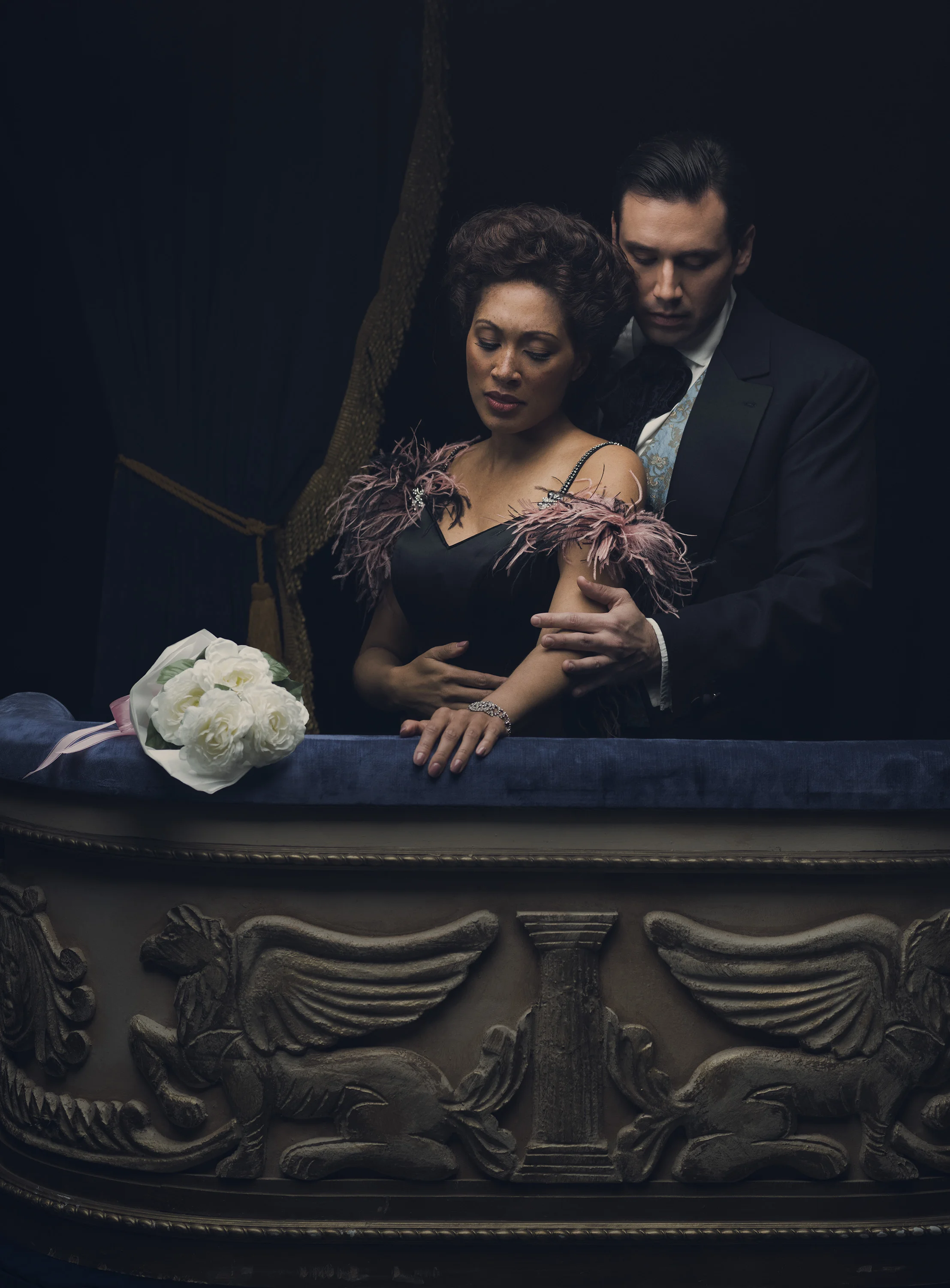Jacqueline Echols as Violetta and Joshua Guerrero as Alfredo. Photo by Cade Martin; courtesy of Washington National Opera.