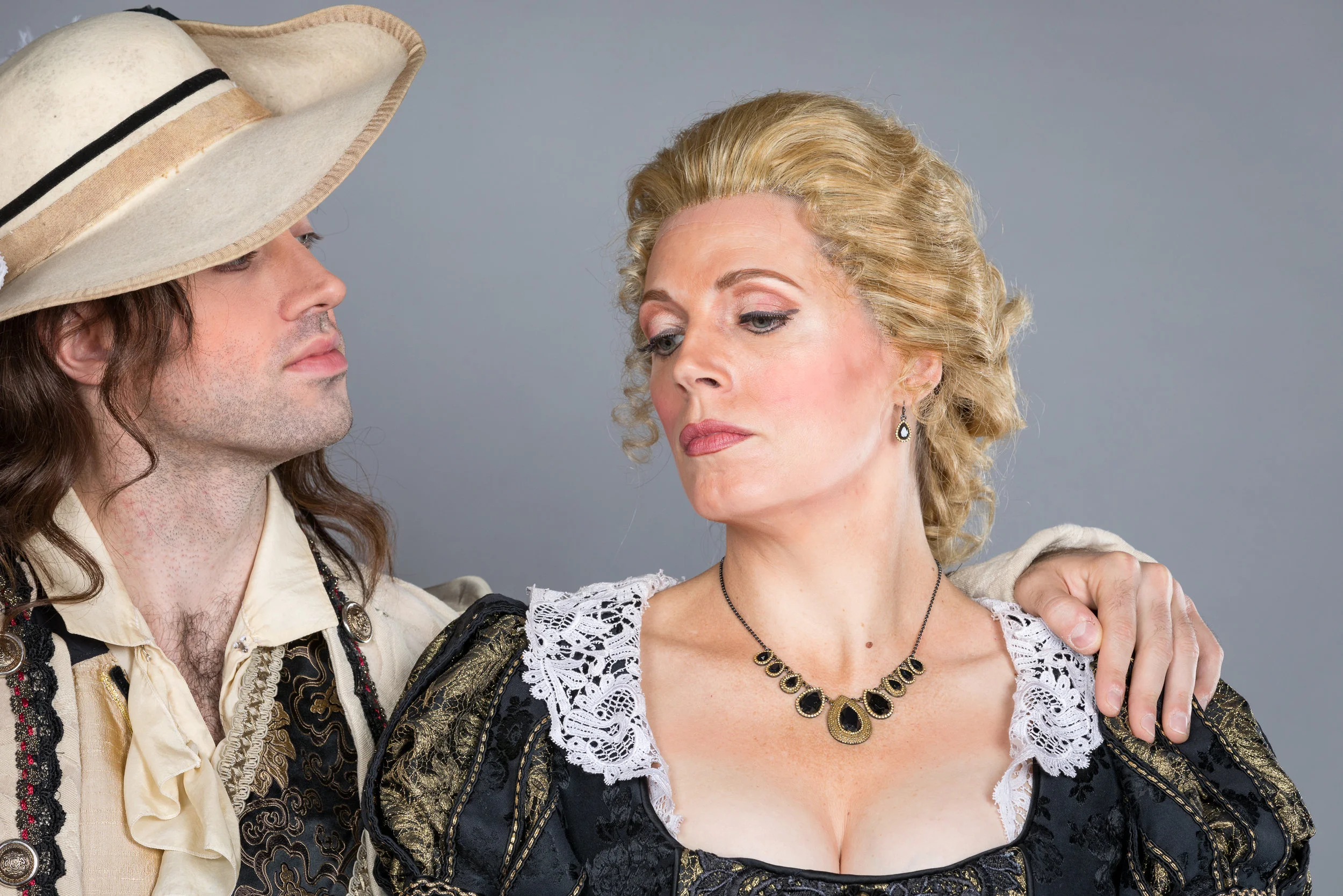Pre-production cast photo: Tobias Greenhalgh as Don Giovanni and Rachelle Durkin as Donna Anna. Photo by Ben Schill Photography; courtesy of Virginia Opera.cast