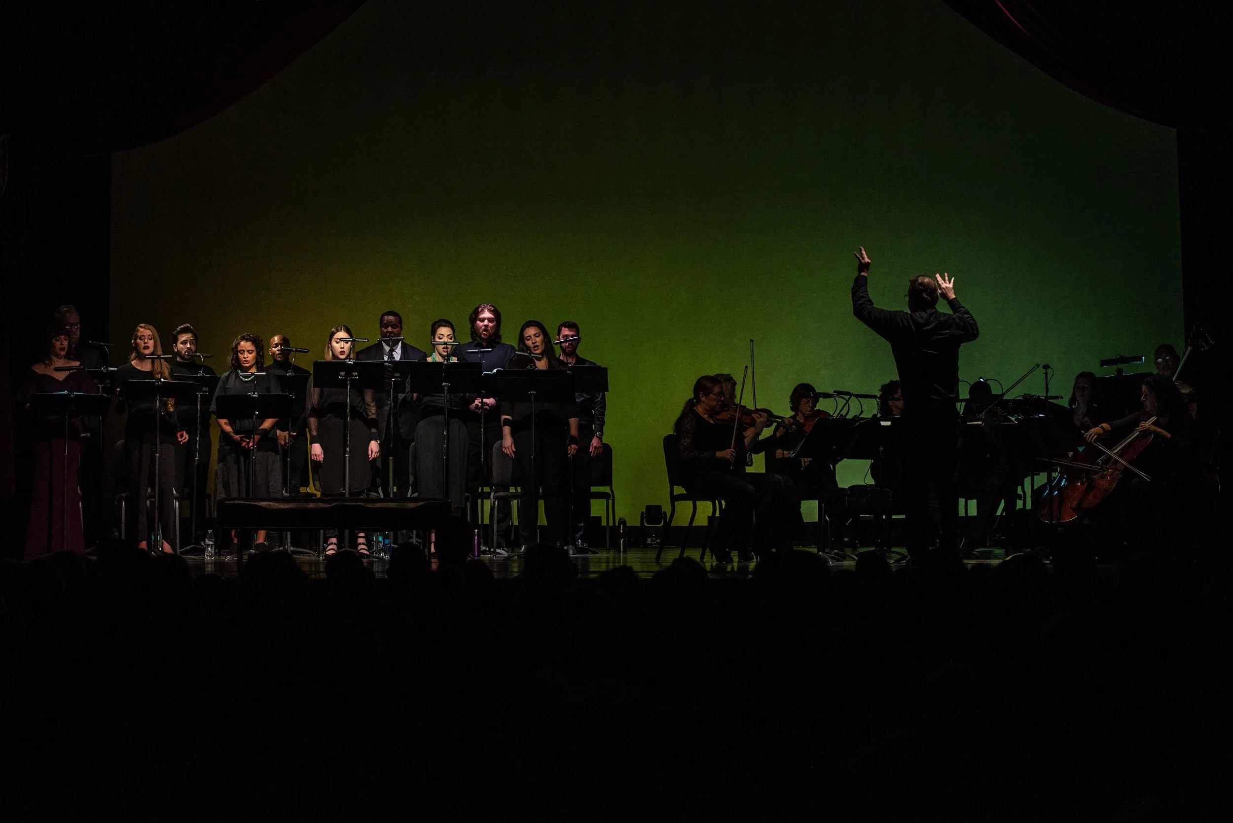 Le vin herbé begins. Photo by Angelina Namkung for Wolf Trap; courtesy of Washington Concert Opera and Wolf Trap Opera.