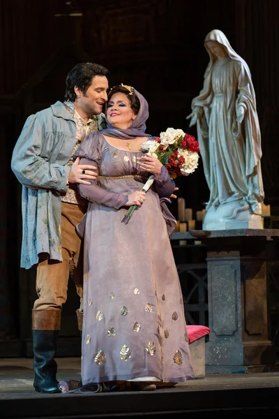 Riccardo Massi and Keri Alkema as Cavaradossi and Tosca. Let’s remember them as lovers. Photo by Scott Suchman; courtesy of Washington National Opera.